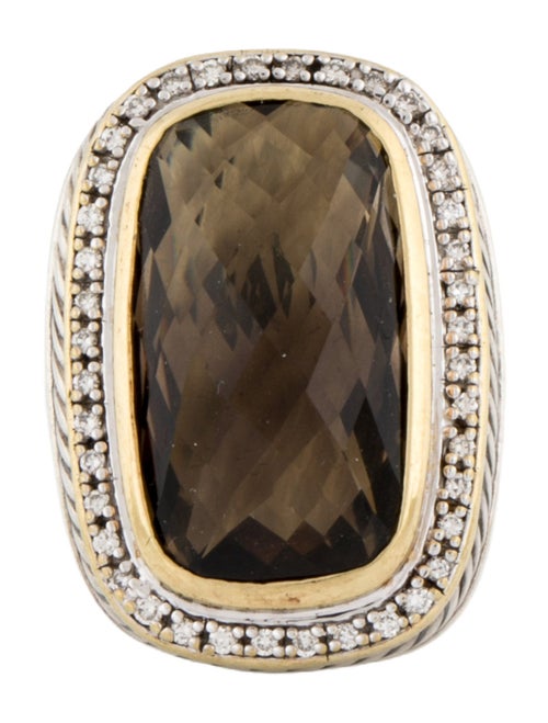 David Yurman Smoky Quartz & Diamond Albion Ring