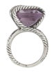 David Yurman Amethyst & Diamond Cable Wrap Ring