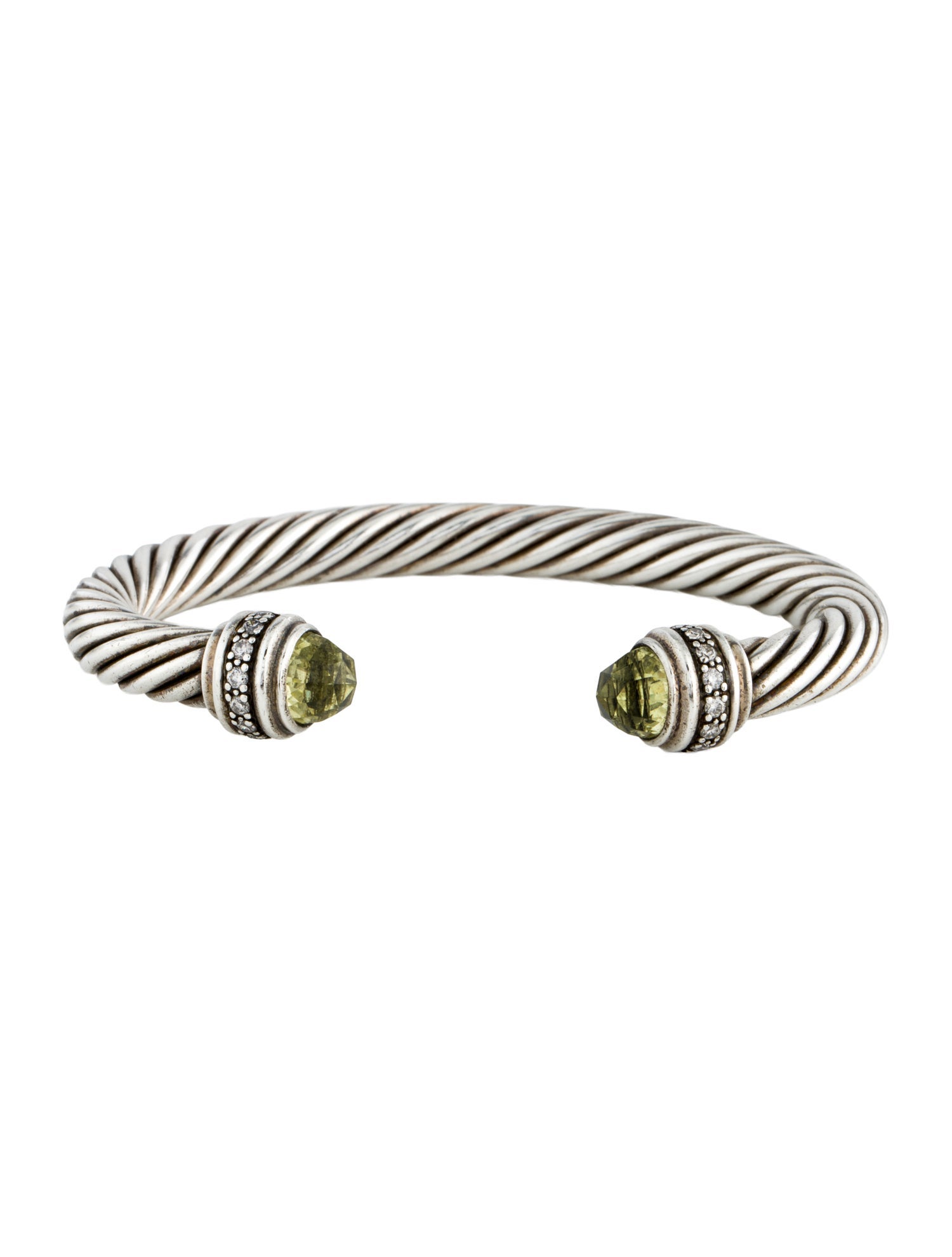 David Yurman Quartz & Diamond Classic Cable Bracelet