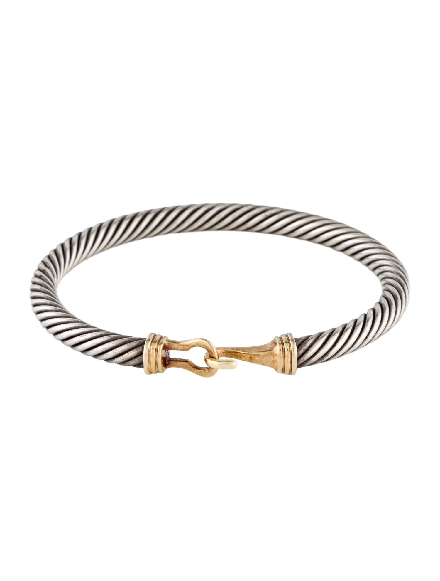 David Yurman Two-Tone Classic Cable Buckle Bracelet