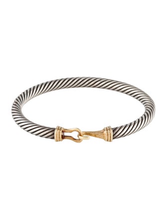 David Yurman Two-Tone Classic Cable Buckle Bracelet