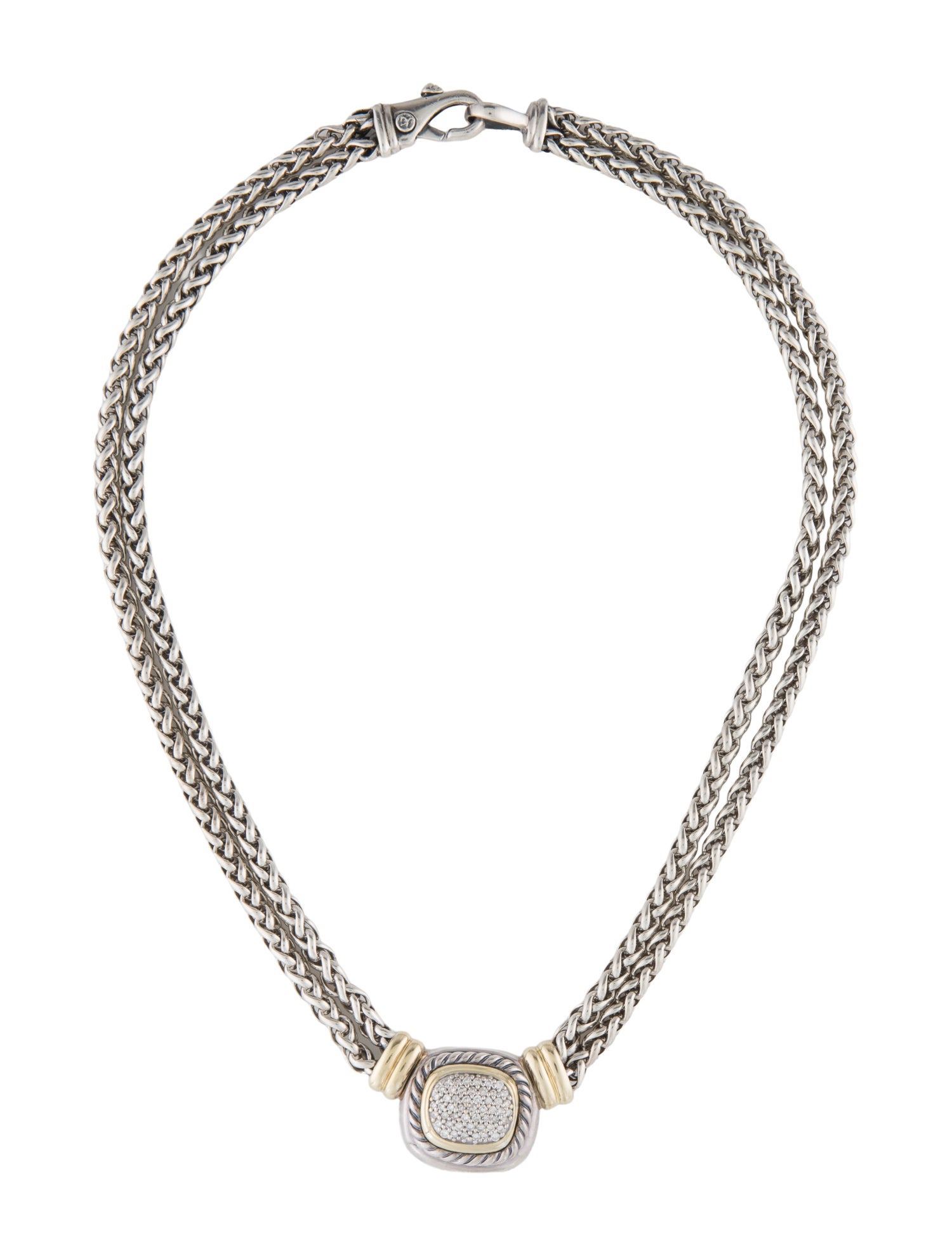 David Yurman Diamond Albion Double Strand Necklace