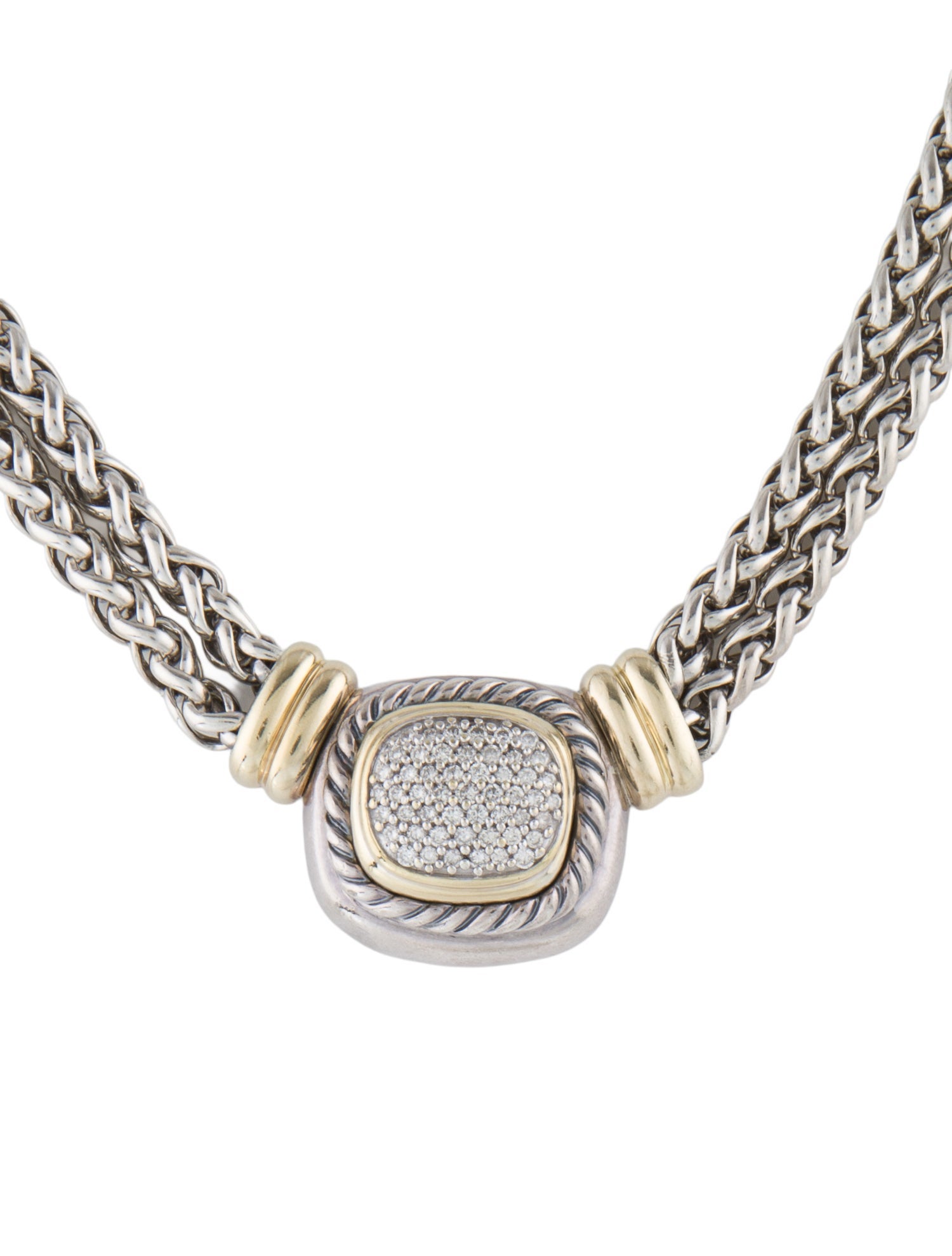 David Yurman Diamond Albion Double Strand Necklace