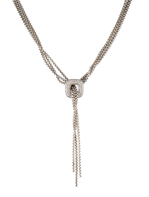 David Yurman Diamond Waterfall Lariat Necklace