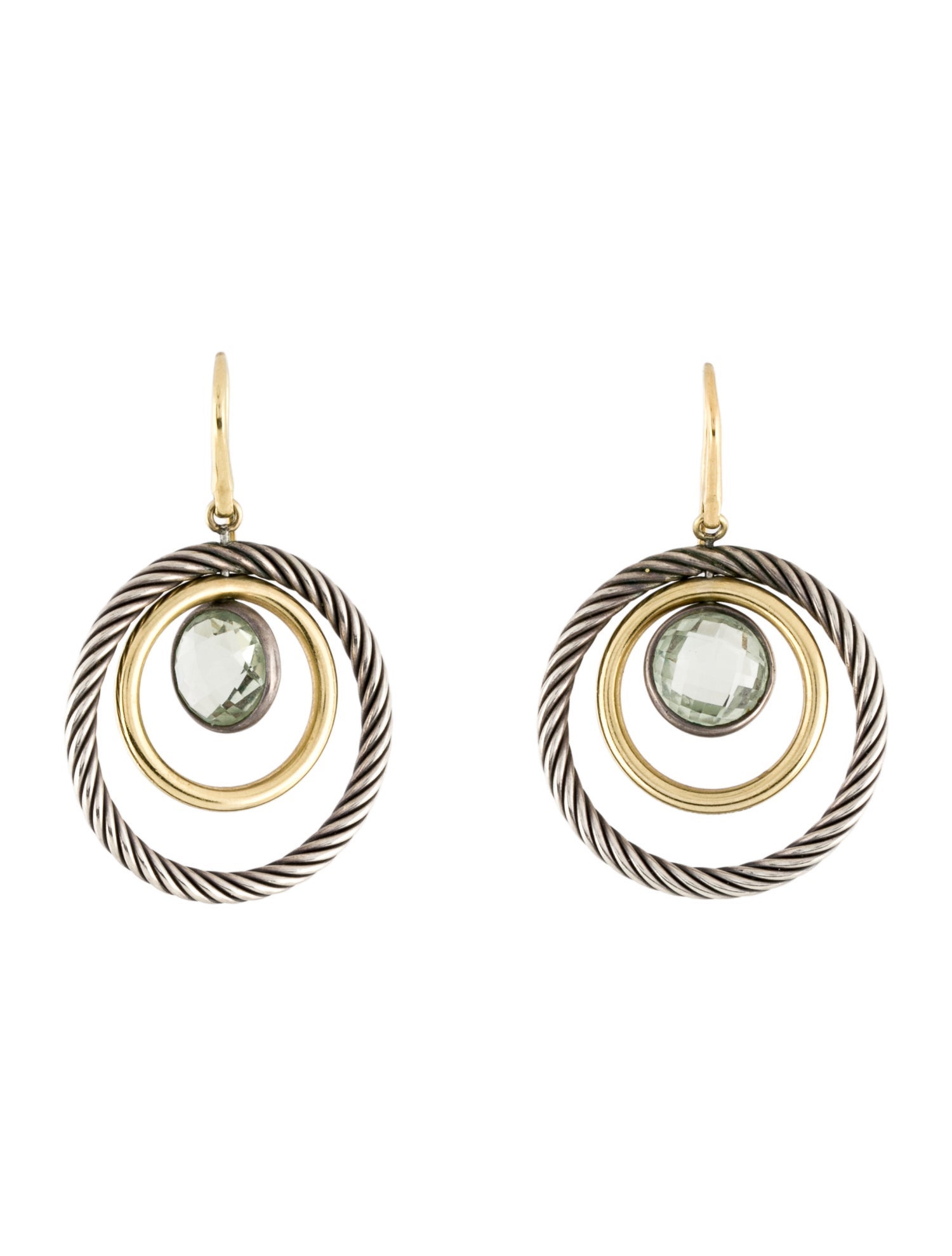 David Yurman Prasiolite Mobile Drop Earrings