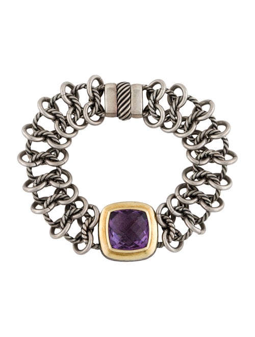 David Yurman Two-Tone Amethyst Chainmail Bracelet
