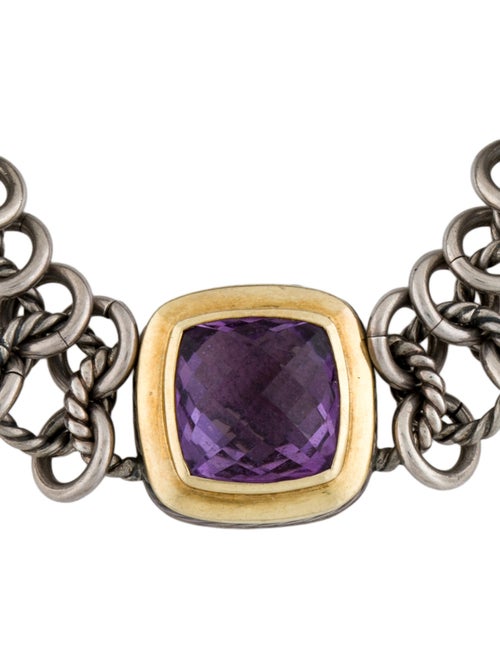 David Yurman Two-Tone Amethyst Chainmail Bracelet