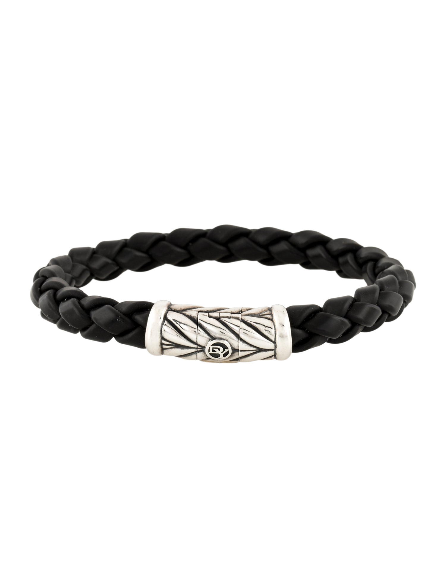 David Yurman Leather Braided Chevron Bracelet
