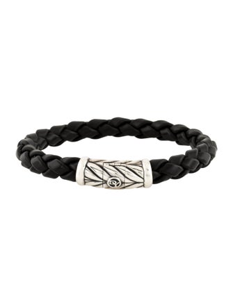 David Yurman Leather Braided Chevron Bracelet