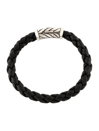 David Yurman Leather Braided Chevron Bracelet