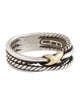 David Yurman Two Tone X Crossover Band Ring
