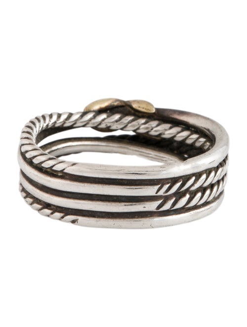 David Yurman Two Tone X Crossover Band Ring