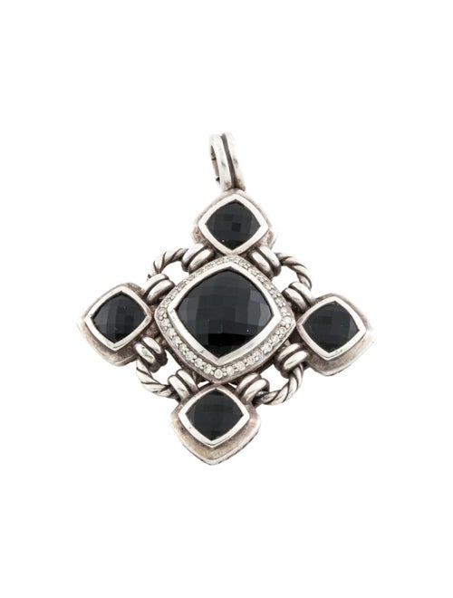 David Yurman Onyx & Diamond Renaissance Pendant