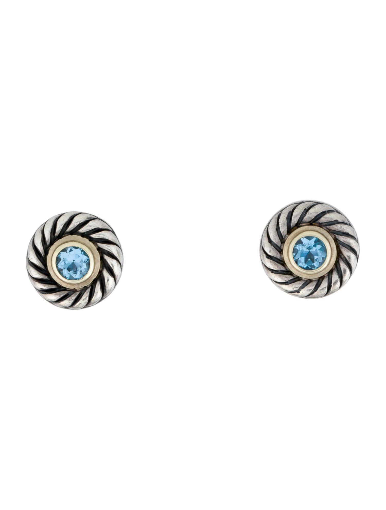 David Yurman Topaz Cookie Stud Earrings