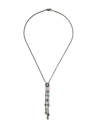 David Yurman Multi-Stone Confetti Tassel Necklace