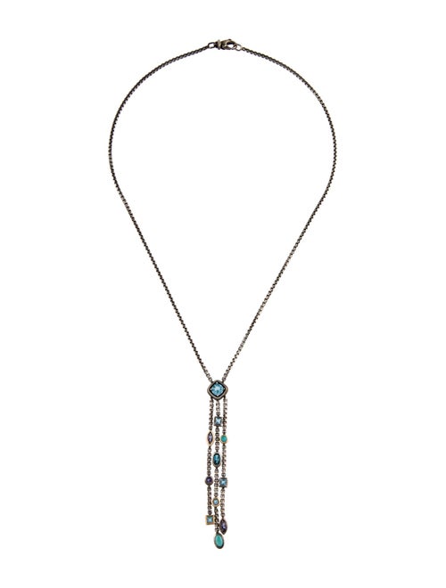 David Yurman Multi-Stone Confetti Tassel Necklace