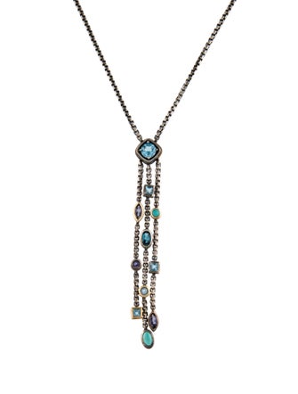 David Yurman Multi-Stone Confetti Tassel Necklace