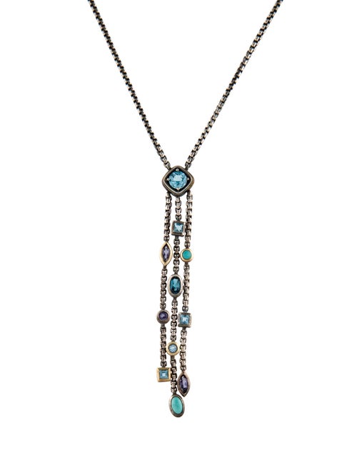 David Yurman Multi-Stone Confetti Tassel Necklace