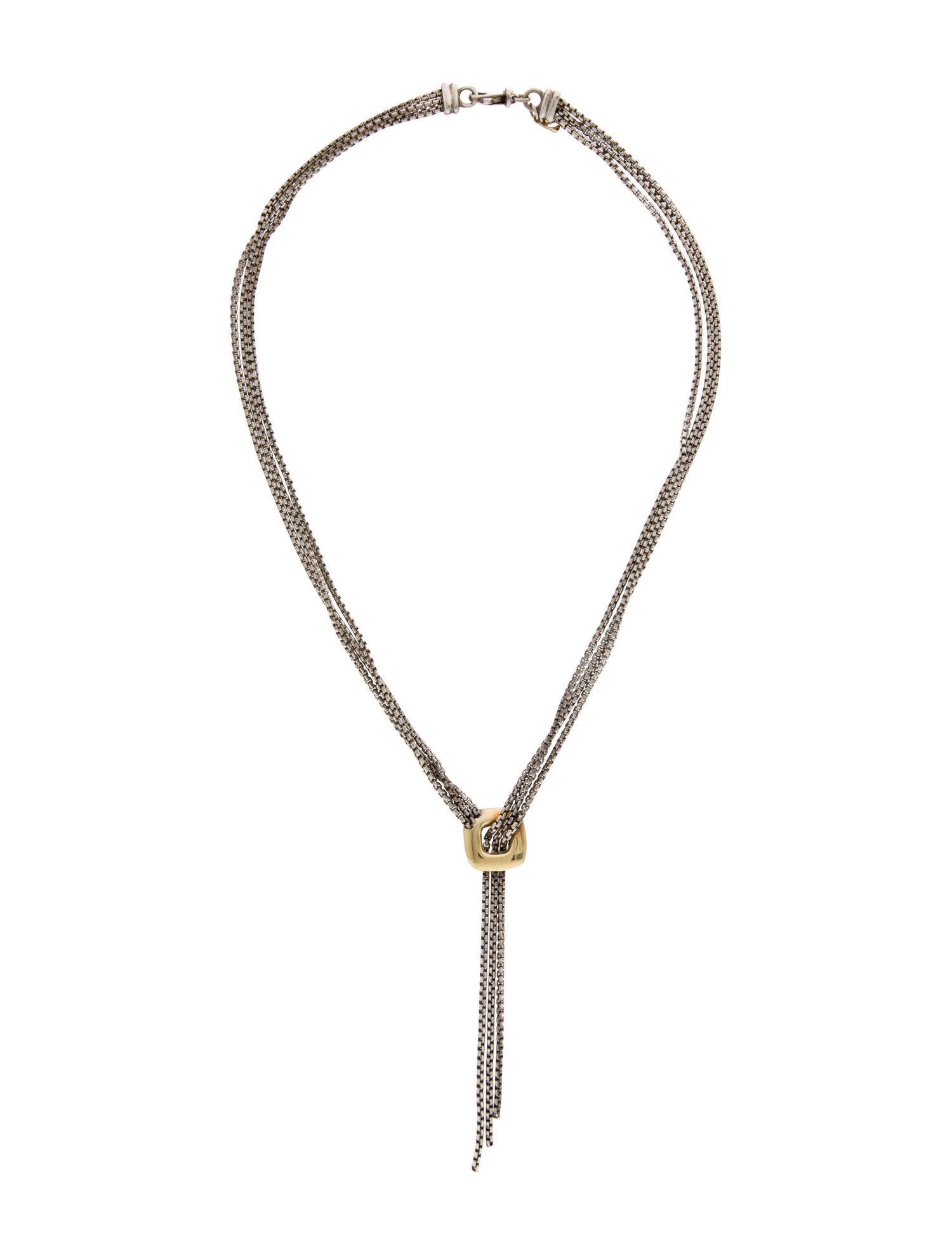 David Yurman Two-Tone Waterfall Lavalier Necklace