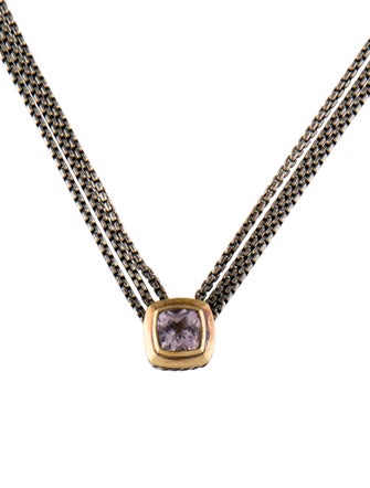David Yurman Amethyst Albion Pendant Necklace
