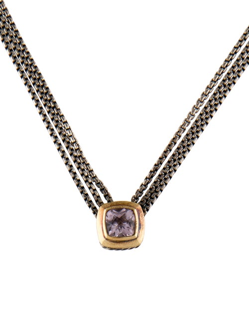 David Yurman Amethyst Albion Pendant Necklace