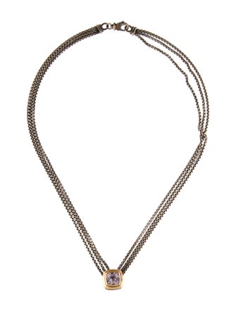 David Yurman Amethyst Albion Pendant Necklace