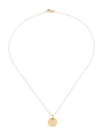 David Yurman 18K Diamond 'J' Initial Charm Necklace