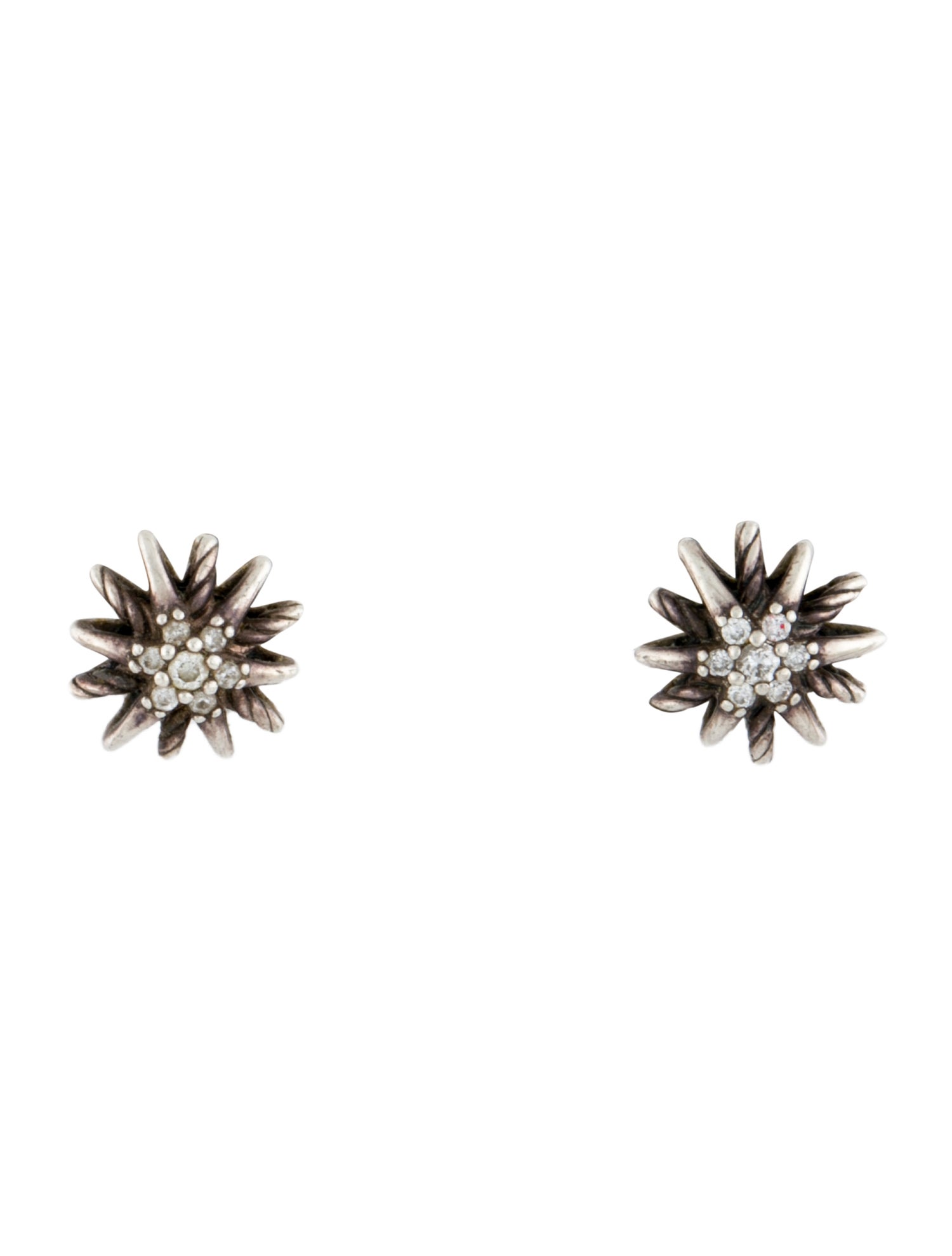 David Yurman Diamond Starburst Stud Earrings