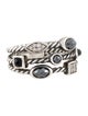 David Yurman Diamond, Onyx & Hematite Three-Row Confetti Ring