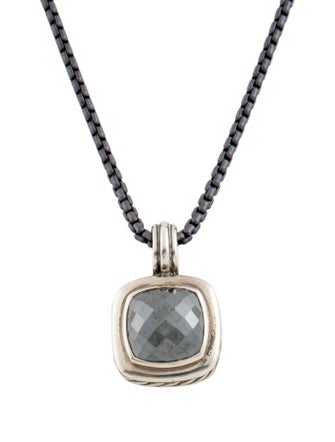 David Yurman Hematite Albion Enhancer Pendant Necklace
