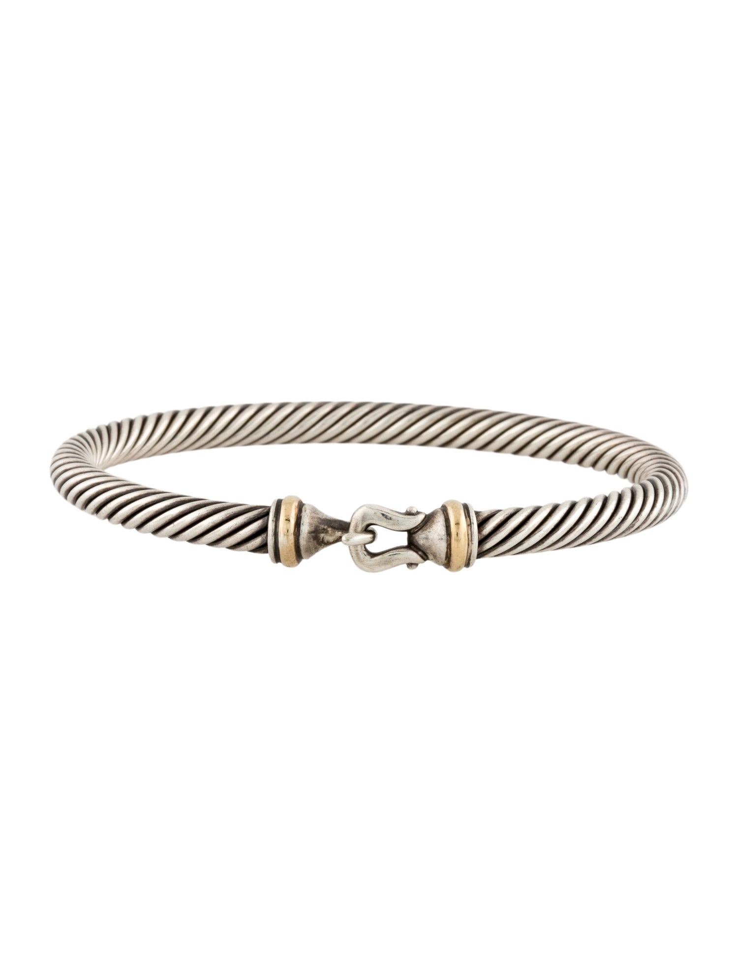 David Yurman Two-Tone Buckle Classic Cable Bracelet