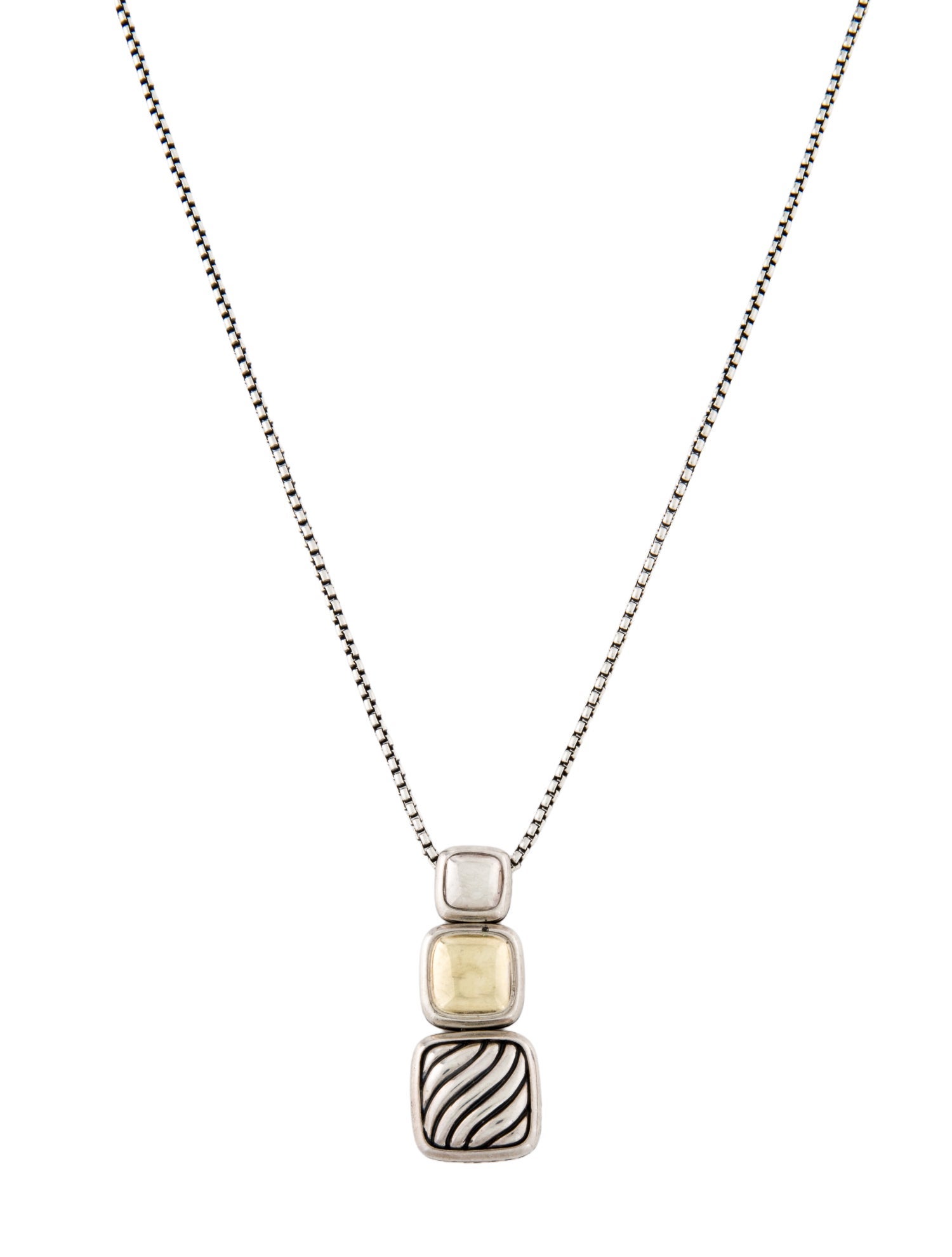 David Yurman Chiclet Pendant Necklace