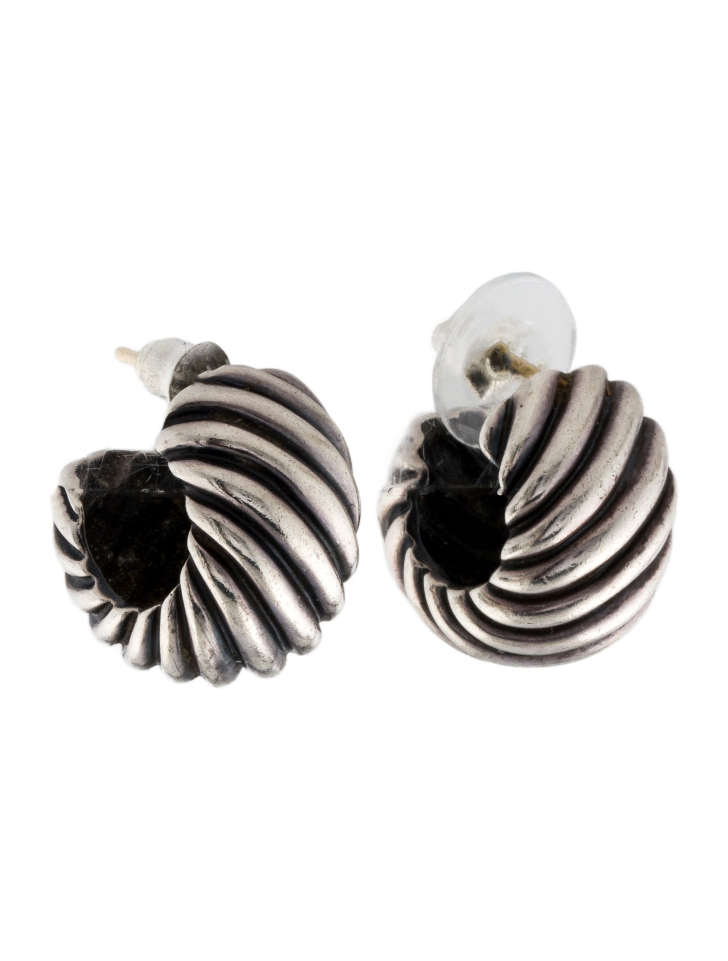 David Yurman Cable Huggie Hoop Earrings