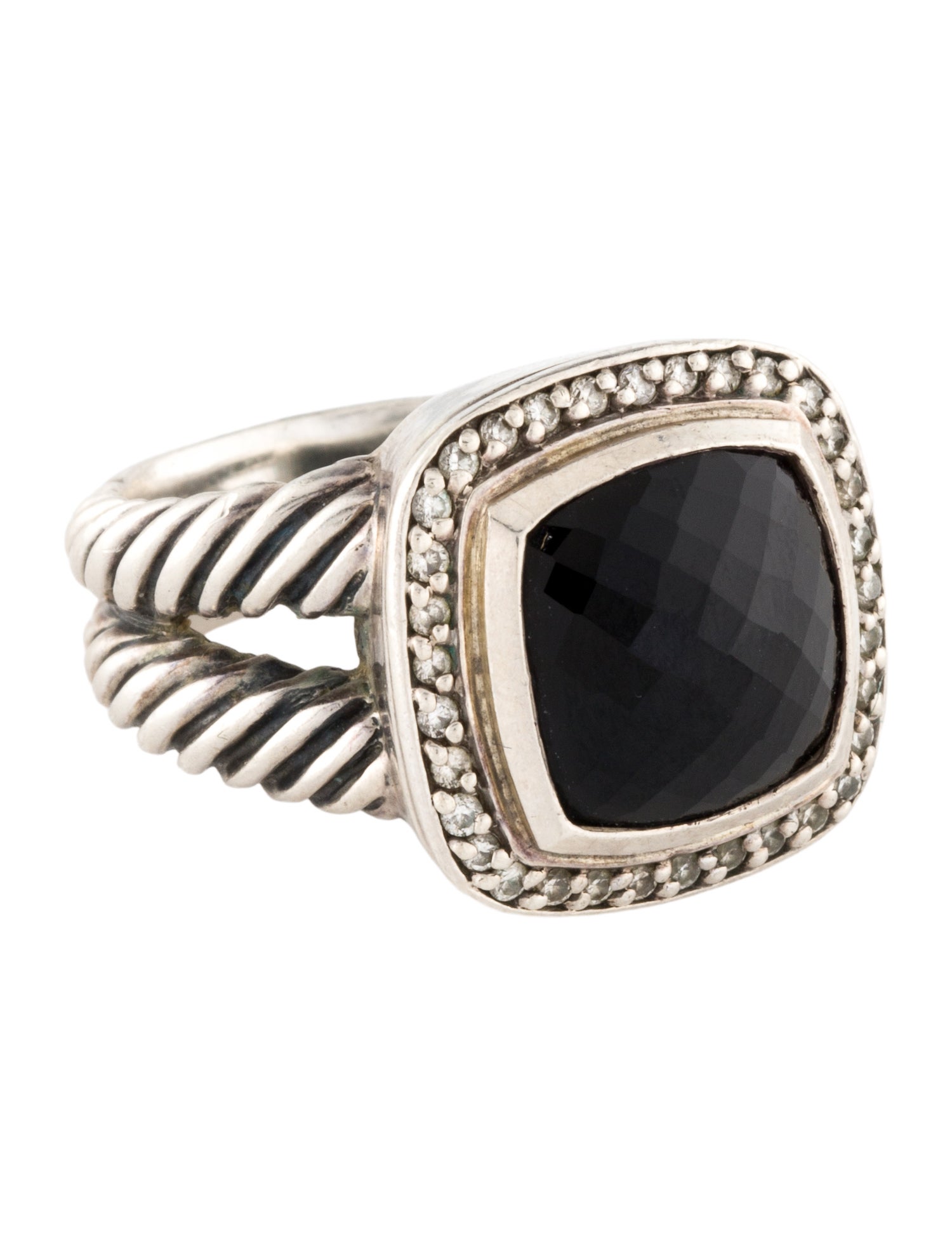 David Yurman Onyx & Diamond Albion Ring