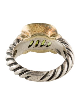 David Yurman Peridot Noblesse Cable Cocktail Ring