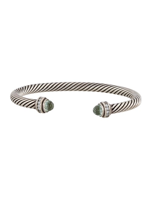 David Yurman Prasiolite & Diamond Classic Cable Cuff