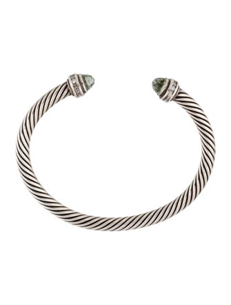 David Yurman Prasiolite & Diamond Classic Cable Cuff