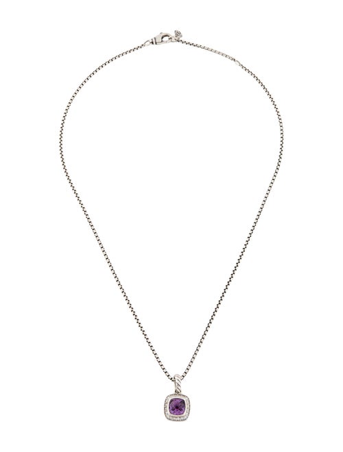 David Yurman Amethyst & Diamond Petite Albion Pendant Necklace
