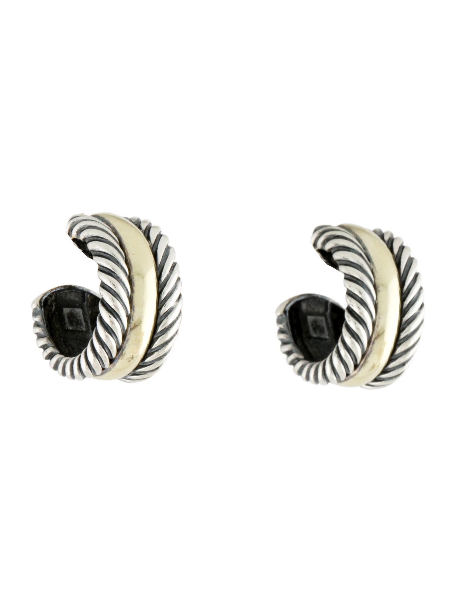 David Yurman Two-Tone Cable Collectibles® Huggie Hoop Earrings