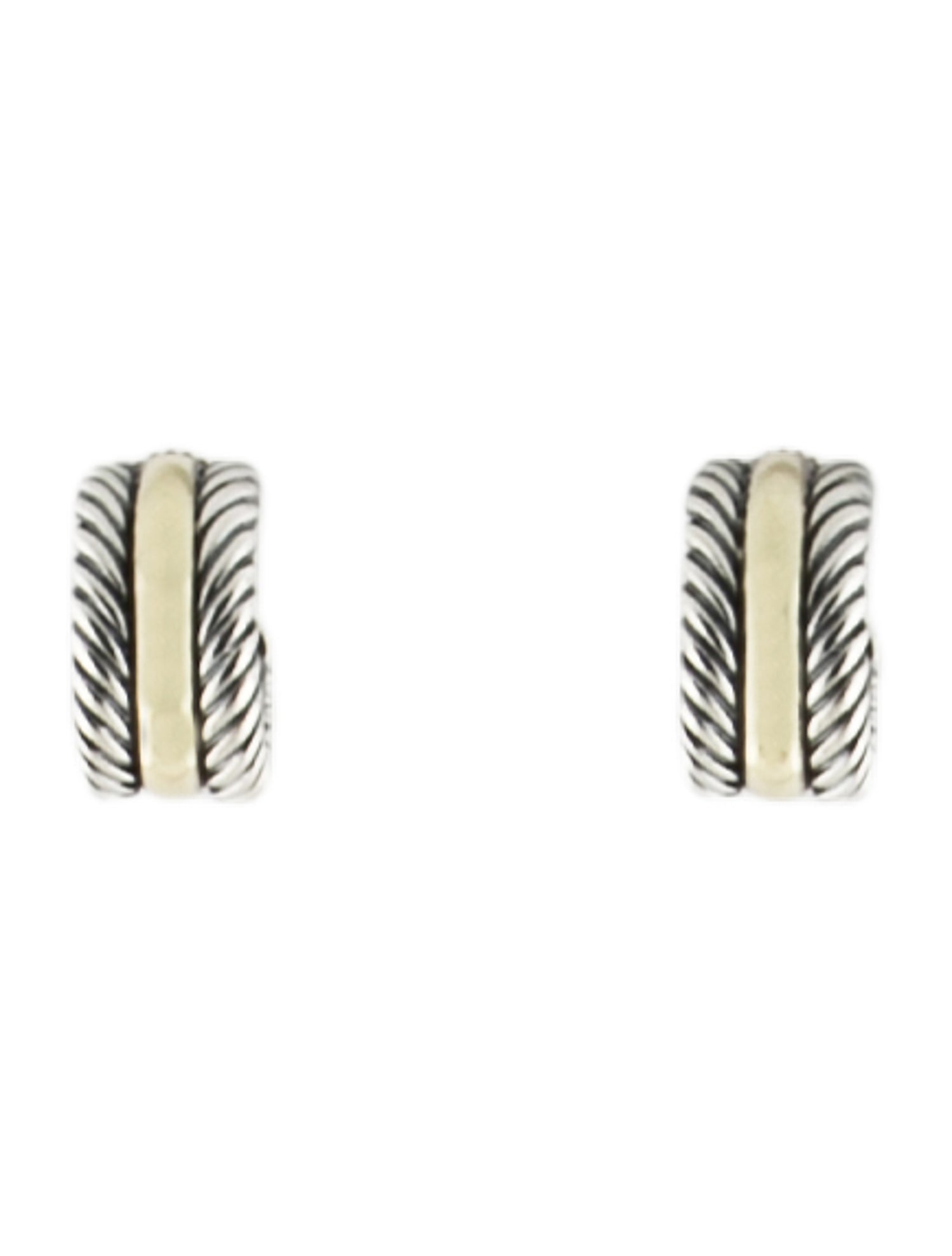 David Yurman Two-Tone Cable Collectibles® Huggie Hoop Earrings