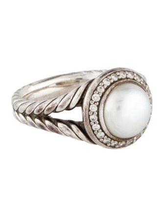 David Yurman Pearl & Diamond Cerise Cocktail Ring