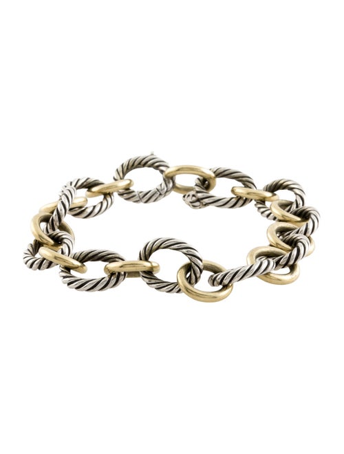 David Yurman Two-Tone Oval Link Chain Bracelet