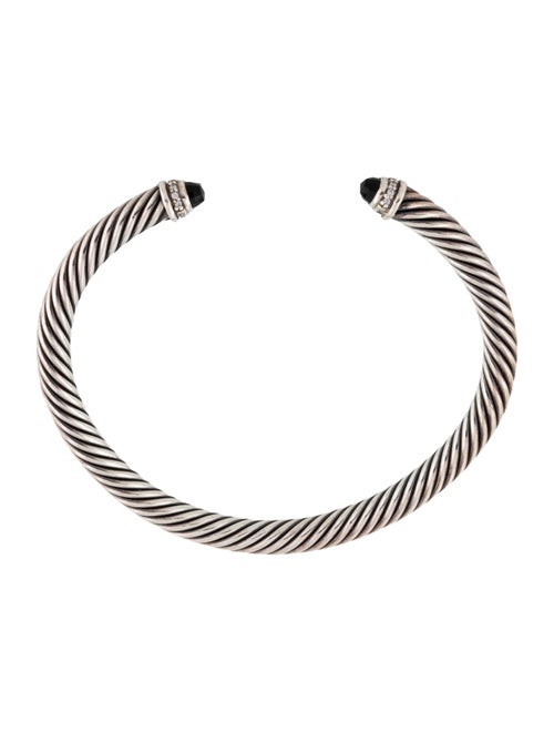 David Yurman Onyx & Diamond Classic Cable Bracelet