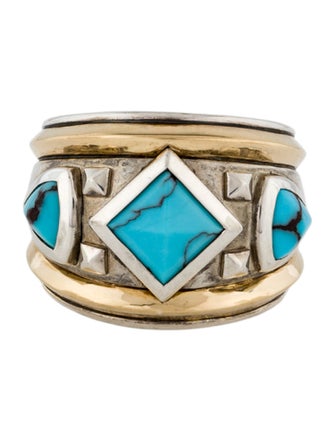 David Yurman Turquoise Bold Renaissance Wide Band