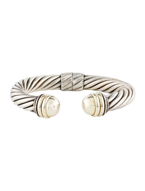 David Yurman Two-Tone Dome Cable Classic Hinged Cuff