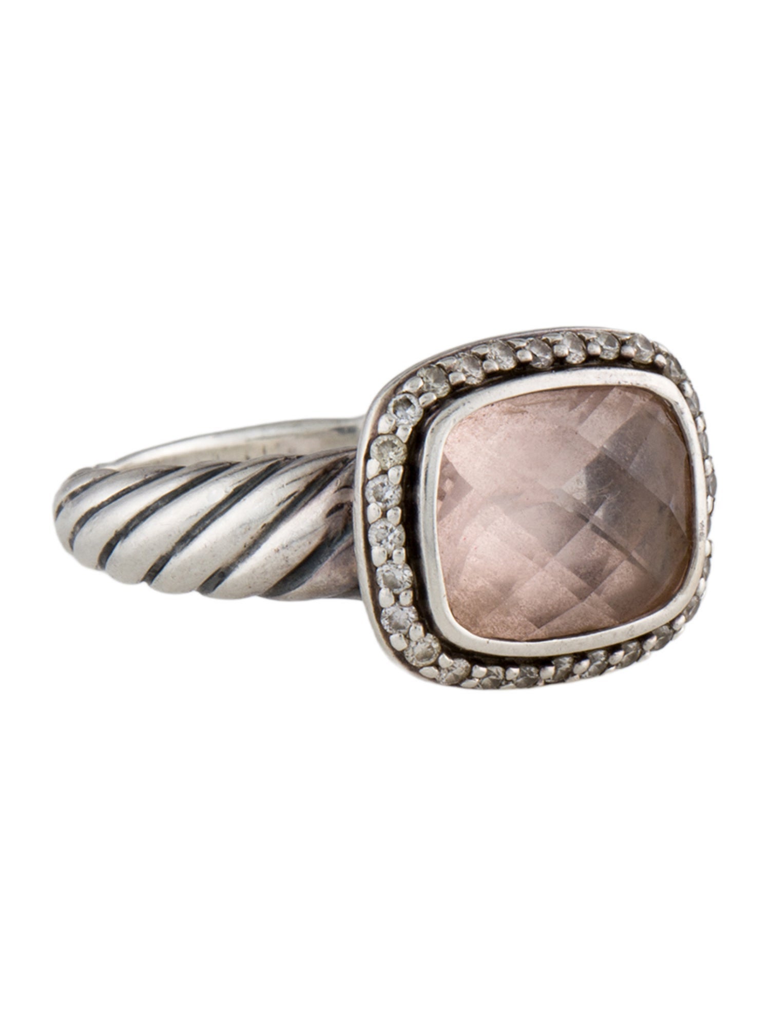 David Yurman Morganite & Diamond Noblesse Ring