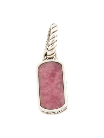 David Yurman Rhodonite Mini Dog Tag Pendant