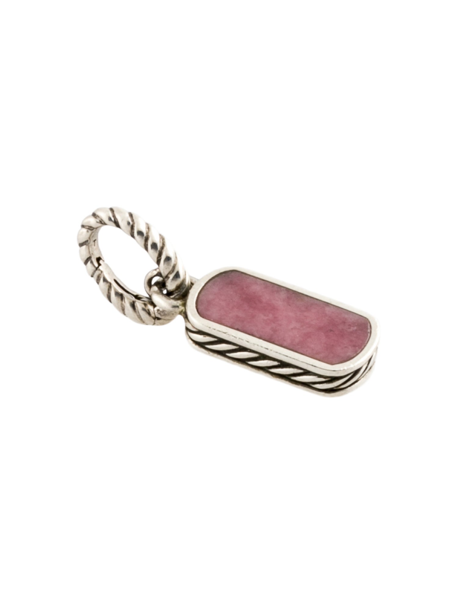 David Yurman Rhodonite Mini Dog Tag Pendant