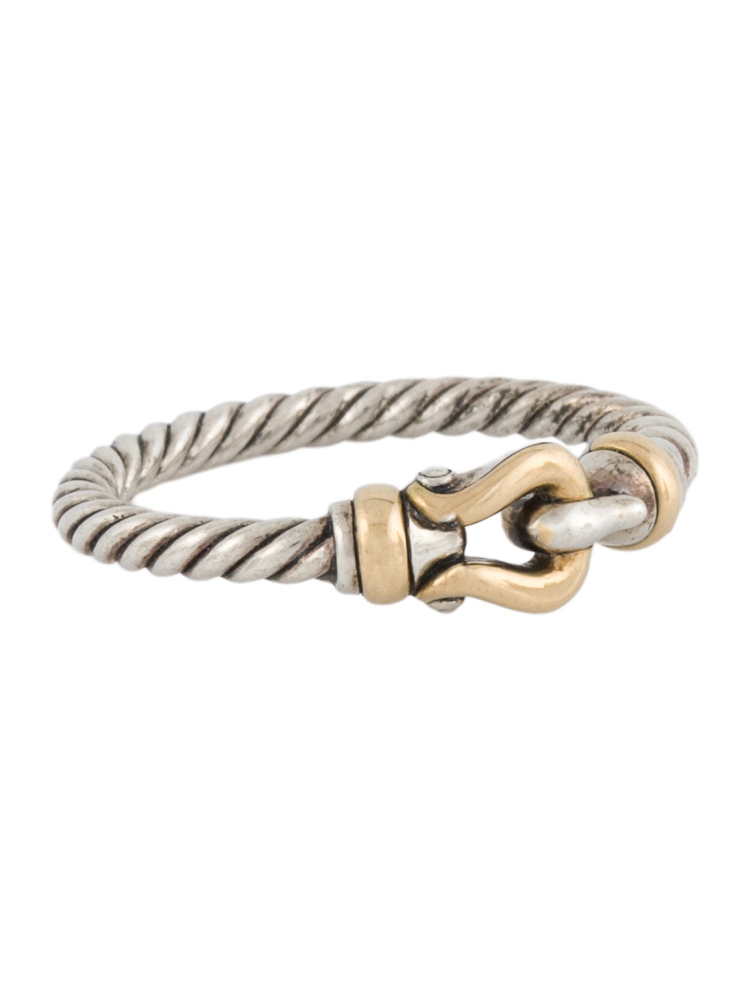 David Yurman Two-Tone Petite Buckle Ring