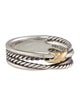 David Yurman Two-Tone X Crossover Band